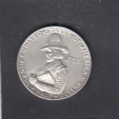 Beschrijving: 1/2 Dollar PILGRIM TERCENTENARY SHIP